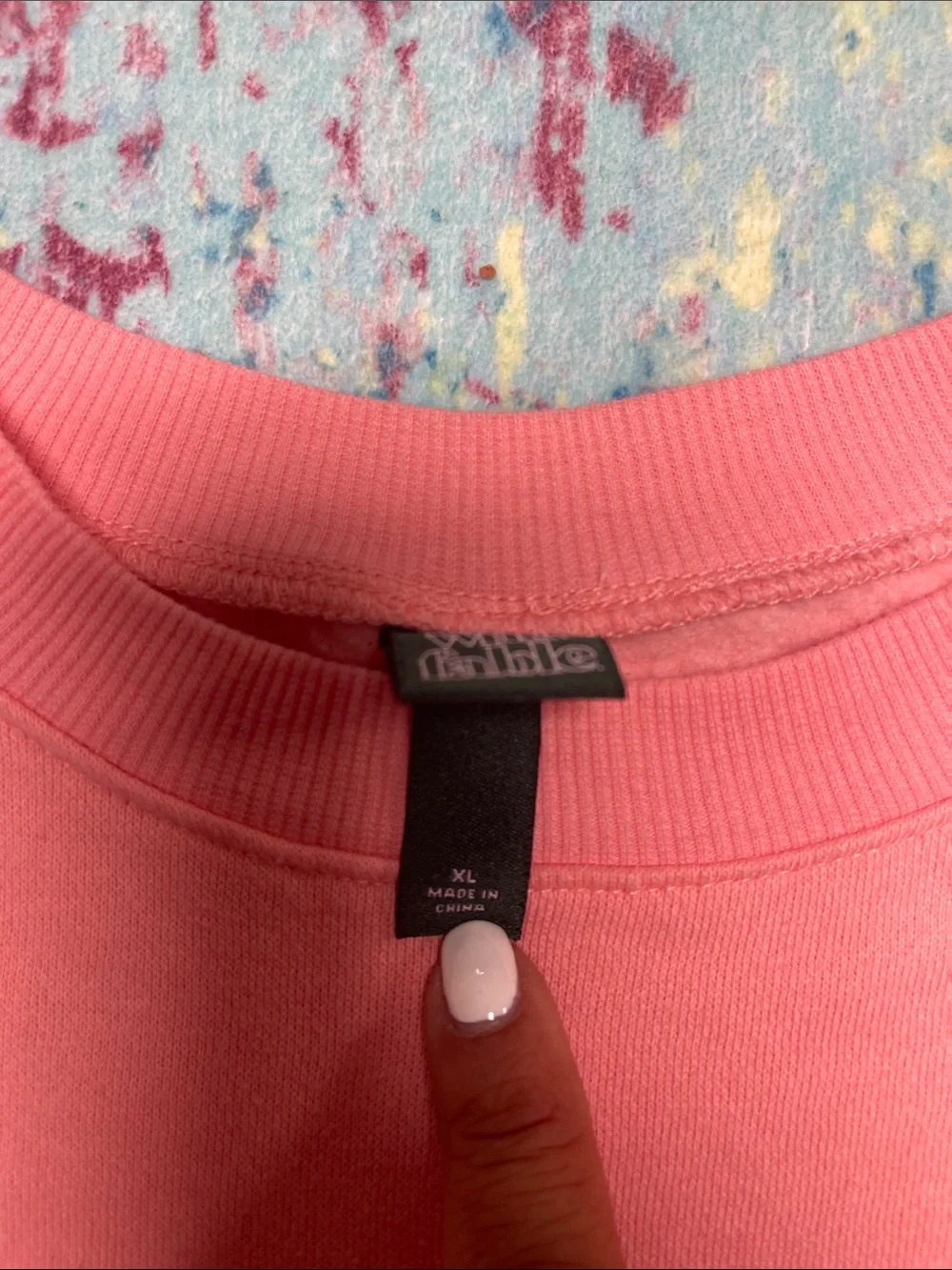 wild fable Pink Ribbed Crewneck Sweatshirt - Picture 2 of 7